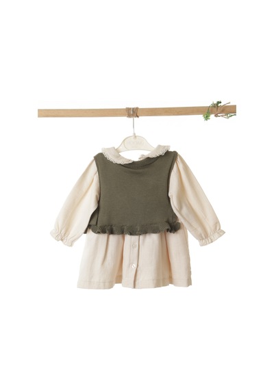 Xo Kids Kız Çocuk Elbise 9-24 Ay 52142 Haki