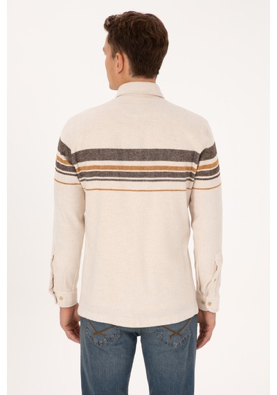U.s. Polo Assn. Erkek Gömlek Desenli 50308334-vr256 İnci
