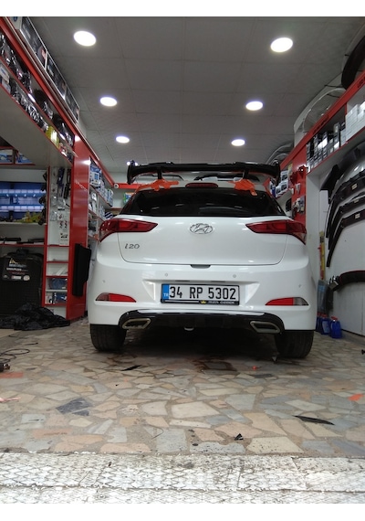 Hyundai İ20 Difüzör Arka Tampon Eki Egzoz Görünümlü Düfüzör