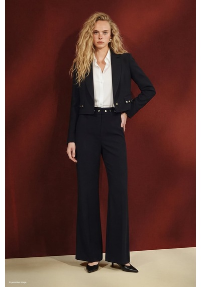 Sateen Sally Ceket - Siyah-137968
