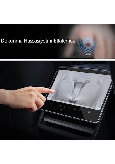 Engo Tesla Y Arka Ekran 8 İnç İle Uyumlu Ekran Koruyucu Nano Film Parlak