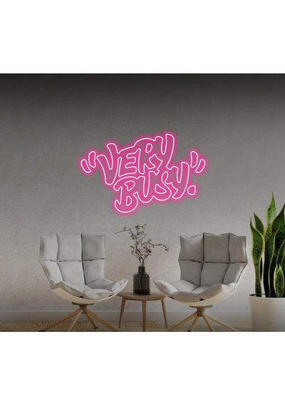 "very Busy" Yazılı Neon Tabela Pembe