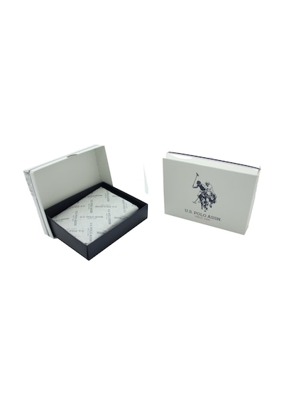 U.S. Polo Assn. Plcuz 8427 U.S.Polo Assn.Hakiki Deri Kartlık-Siyah