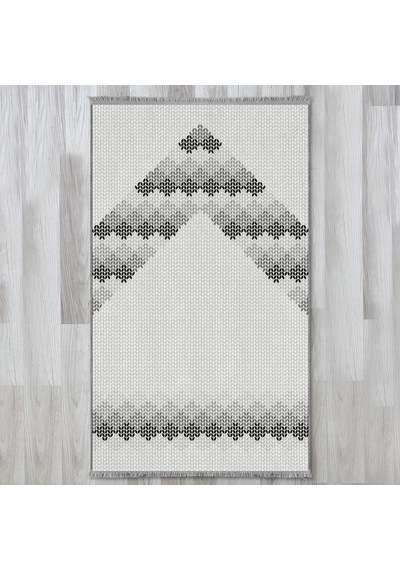Evaşk Namazlık Dokuma Halı Kaymaz Muslumana Seccade 66x113 GRİ EVAŞK607E66