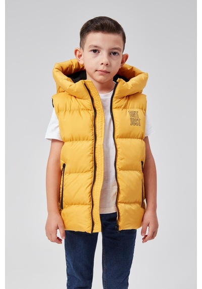 Benitto Kids Kapüşonlu Erkek Çocuk Şişme Yelek 51311 Hardal