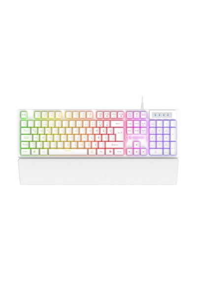 Rampage Kb-rx77 Runner Beyaz Usb Rainbow Aydınlatmalı Q Bilek Destekli Gaming Klavye