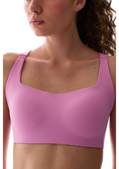 Penti Pembe Stretch360 Orta Destek Çapraz Sırt Detaylı Kaydırmaz Askılı Cross Back Spor Sütyeni Lila