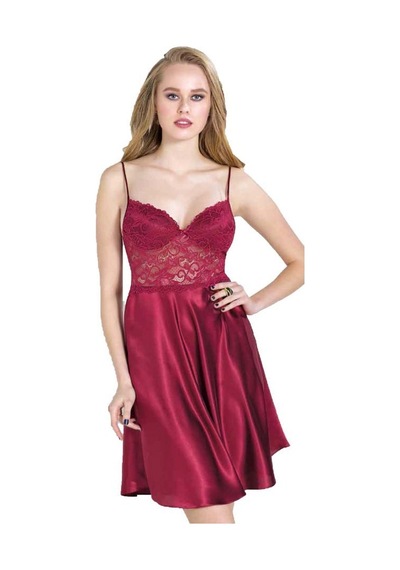 Pierre Cardin Saten Dantelli Gecelik 627 001