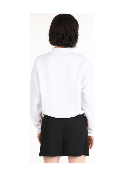 Colin's Colins Regular Fit Baskılı Crop Beyaz Kadın Sweatshirt Cl1065081 Beyaz