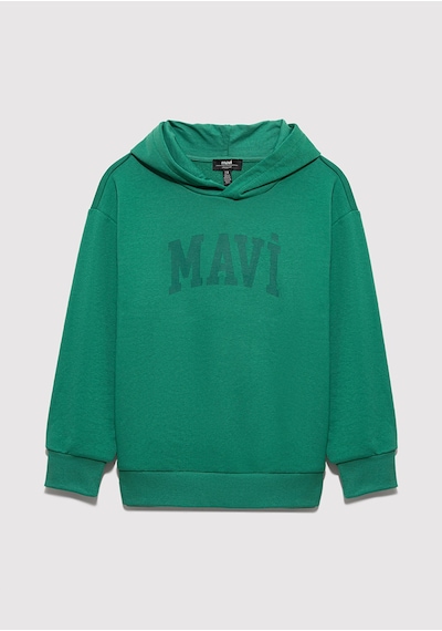 Mavi - Mavi Logo Baskılı Yeşil Sweatshirt 6s10143-71697 Yeşil