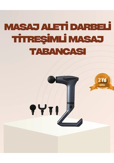 Şarjlı Taşınabilir 3in1 Titreşimli Masaj Aleti Esneme Bantlı Siyah