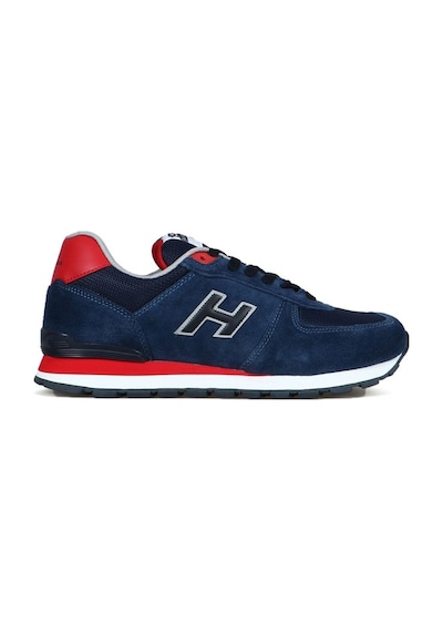 Hammer Jack Hakiki Deri Koyu Indigo-Kırmızı Erkek Spor Ayakkabı - 544096777