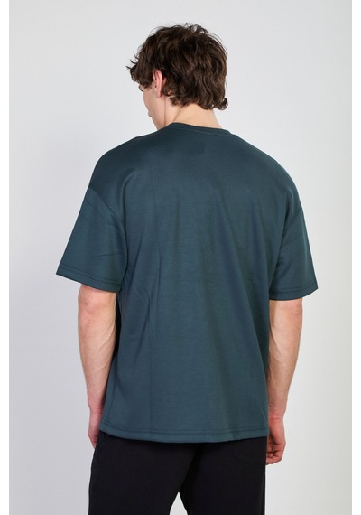 Barrels And Oıl Erkek Bisiklet Yaka Regular Fit T-shirt - Petrol Petrol