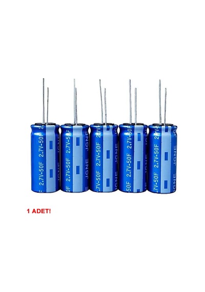 50f 2.7v Süpercap 10x25mm Dıp Süper Kapasitör Enerji Depolama Güneş Rüzgar Akü Batarya Güç Kaynağı