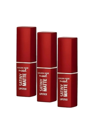 Satiny Lipstick No:05 Burnt Blush - Mat Ruj 3 Paketi 0