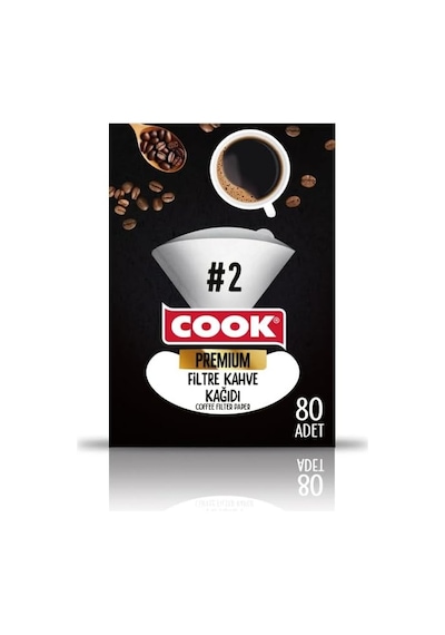 Ayrex Cook Premium Filtre Kahve Kağıdı, Ebat 2, 80 Adet Diğer