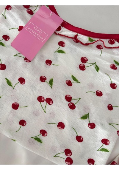 Mh Moony Homewears Redactum Skullus 2'li Şortlu Yumuşacık Pijama Takımı Kırmızımsı Bordo