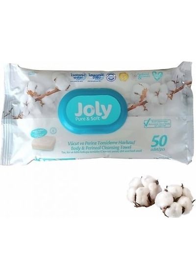 Joly Vücut Temizleme Havlusu 50 'li
