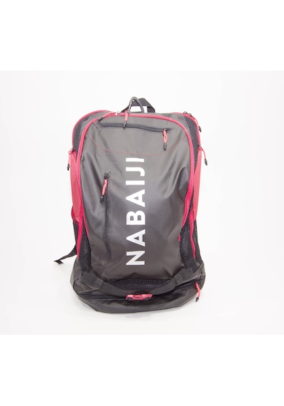Unisex Siyah-Kırmızı 40 Lt Yüzücü Sırt Çantası 9 bölmeli Nabaiji Meridyendükkan Çok Renkli