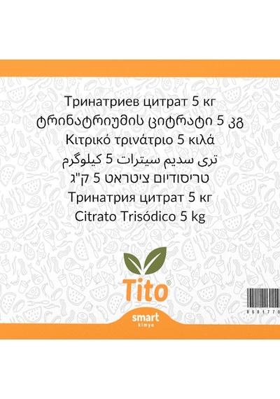 Tito Trisodyum Sitrat E331 5 KG