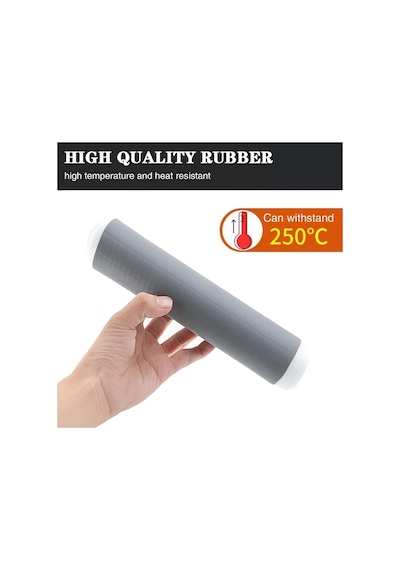Silikon Tava Sapı Koruyucu, Isıya Dayanıklı, 250 C Dayanım, Kaymaz, Kolay Takılabilir, Gri, Çok Amaçlı Çok Renkli