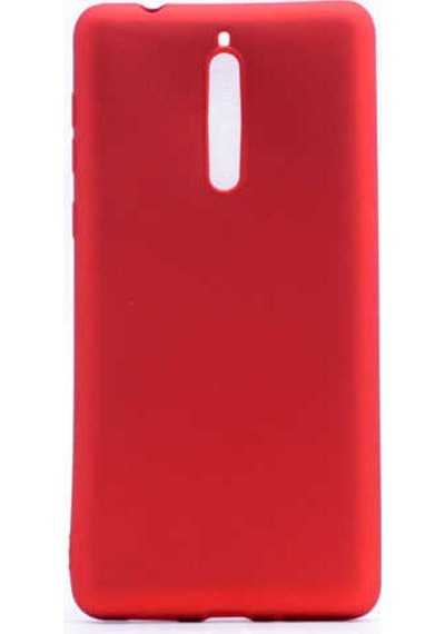 Nokia 8 Kılıf Zore Premier Silikon Kapak Kırmızı