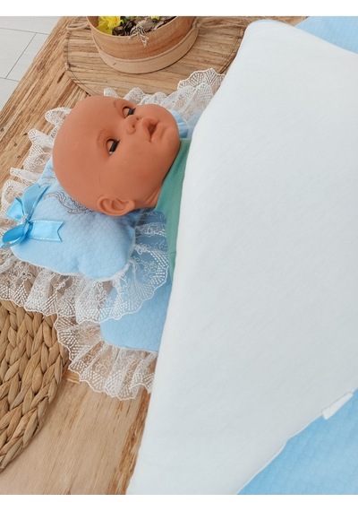 3'lü Mavi Erkek Bebek Alt Açma Kundak Yastıklı Yenidoğan Alt Açma Minderi Organizer Bebek Yatağı