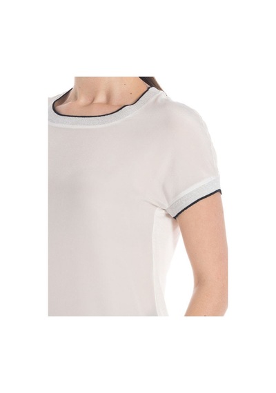 Bulalgiy Kadın Beyaz Casual İpek Bluz - Bga635147 Beyaz