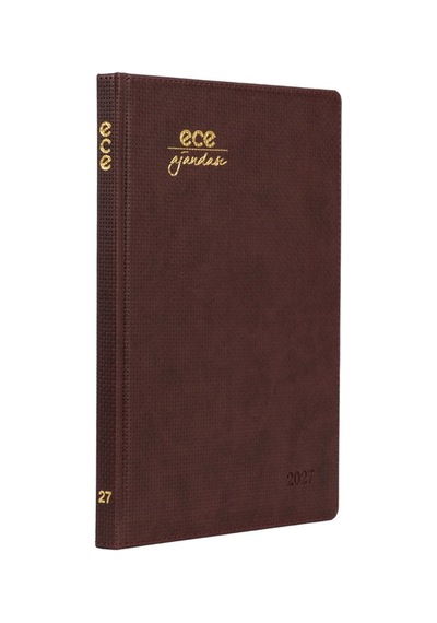 Ece Ajandası Çeşme 2027 Bordo - Haftalık 110 Gr. İthal Ivory Kağıt Sert Kapak 19,5x28