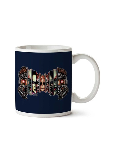 Guardians Of The Galaxy Russian Doll Faces İki Tarafı Baskılı Kupa Bardak Çok Renkli