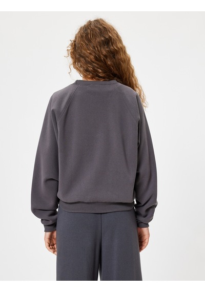 Koton Basic Oversize Sweatshirt Bisiklet Yaka Uzun Kollu Ribanalı Şardonlu Antrasit 5wal10103ık Antrasit Koton Basic Oversize Sweatshirt Bisiklet Yaka Uzun Kollu Ribanalı Şardonlu Antrasit 5wal10103ık Antrasit