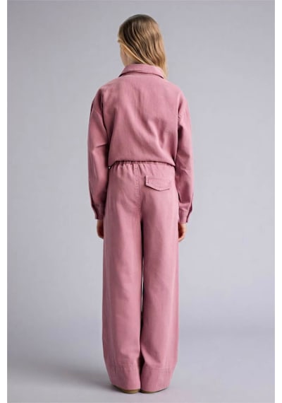 Defacto Wıde Leg Geniş Paça Tensel Pantolon Kız Çocuk G6368a826smpn429 Pembe-pn429