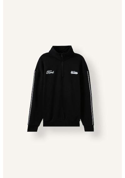 Defacto Ford Motor Company Boxy Fıt Baskılı Kalın Sweatshirt H4141ax26aubk81 Siyah-bk81