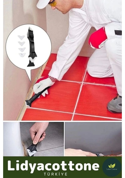 Fayans Derz Dolgu Silikon Kazıyıcı Sıyırıcı Sıyırıcı Doğrayıcı Uygulayıcı 3 İn 1 Aparat Mutfak Banyo
