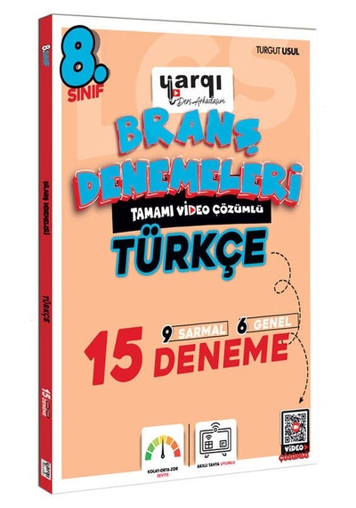 Yargı Ders Arkadaşım 8.sınıf Tamamı Video Çözümlü Türkçe 15 Branş Denemeleri