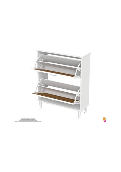 Modilayn Umay Kapı Önü 72 X 90 X 25, 5 Cm Lik 2 Düşer Kapak 4 Göz Bölmeli Ayakkabılık Beyaz Ceviz Modilayn Umay Kapı Önü 72 X 90 X 25, 5 Cm Lik 2 Düşer Kapak 4 Göz Bölmeli Ayakkabılık Beyaz Ceviz