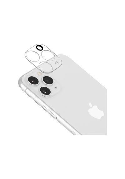 Apple Uyumlu iPhone 11 Pro Kamera Lens Koruyucu 3D Cam Şeffaf Tam Kaplama