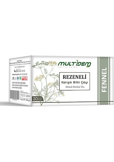 Multidem Rezene Karışık Bitki Çayı Bardak Poşet 20'li 2G*20
