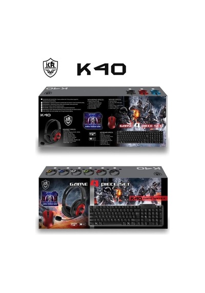 K40 Oyuncu Kulaklık Klavye Mouse Ve Ped Takım Gaming Set Diğer