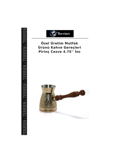 Özel Üretim Mutfak Ürünü Kahve Gereçleri Pirinç Cezve 4.75'' İnc