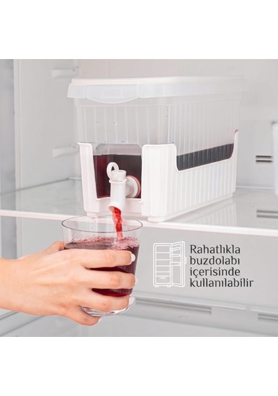 Su Ve Meşrubat Sebili - Buzdolabı Uyumlu - Musluklu - Kapaklı Parti Sebil Günlük Kullanım Çok Renkli