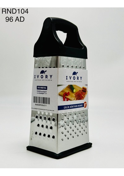 İvory Siyah Plastik Tutamaçlı Çelik Dörtgen Rende 21cm Çelik Diğer