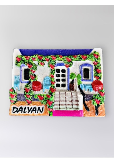 Dalyan Polyester Kabartmalı Magnet 7x5cm Dekoratif Hediyelik Buzdolabı Süsü Kod:1401