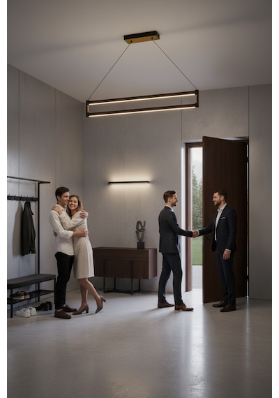 Orion Silver Lineer Led Sarkıt Avize Kumandalı Dim Edilebilir Aşağı Işık Beyaz Işık