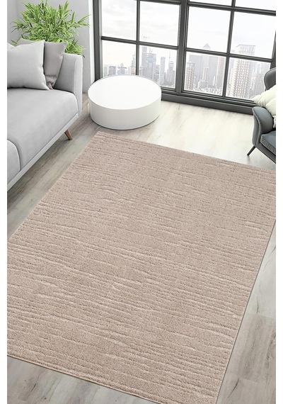 Raschel Carpet Moopy Bej Bukleli Yumuşak Soft Dokuma Yolluk Halı Salon Halısı Lp1007a Bej Bej