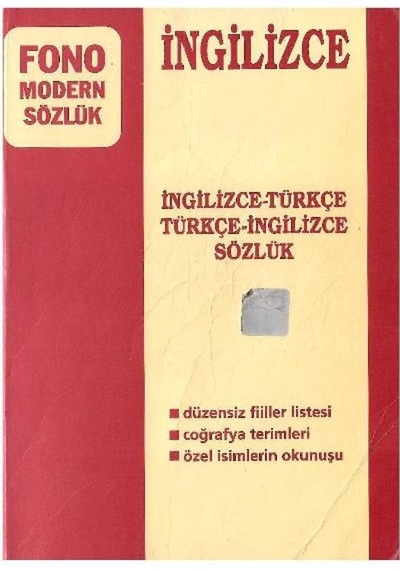 Fono Modern Sözlük İngilizce/türkçe - Türkçe/ingilizce