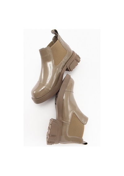 Luvishoes Cafune Koyu Bej Rugan Kadın Bot Koyu Bej