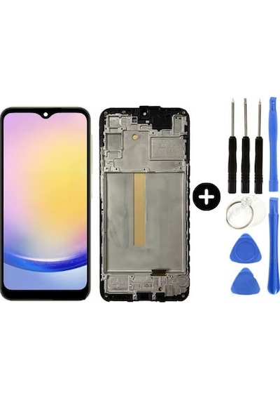 Samsung A25 Sm-a256e Uyumlu Çıtalı A Kalite Lcd Ekran Dokunmatik + Tamir Seti