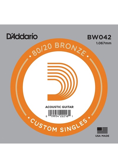 Daddario Bw042 80/20 Bronze .042 - Akustik Gitar Tek Tel