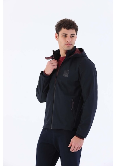 Maraton Sportswear Regular Erkek Kapşonlu Uzun Kol Outdoor Lacivert Ceket 20384 Lacivert